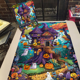 Puzzle en bois de maison dans les arbres Halloween 1000 piĂšces